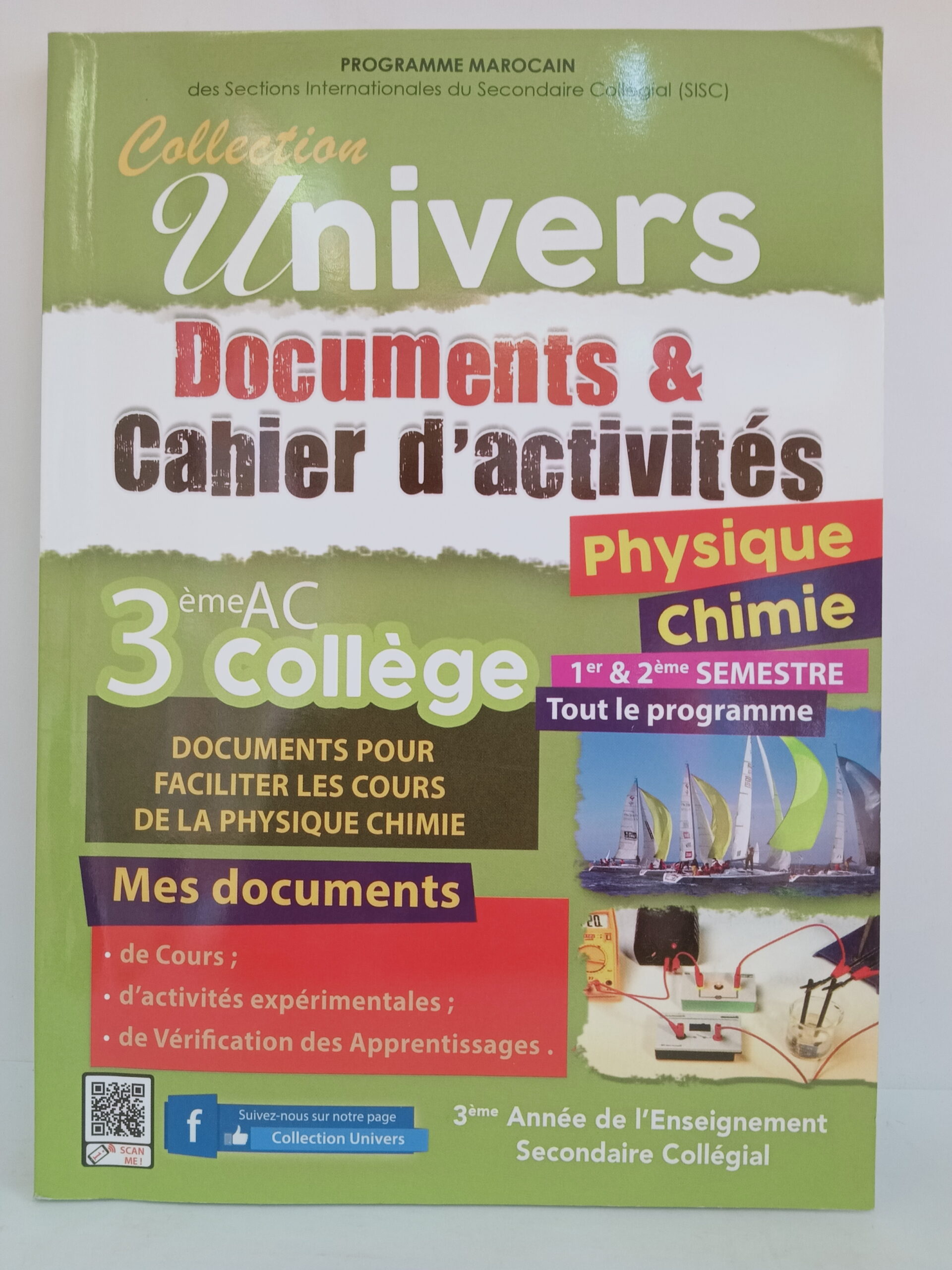 Univers Physique chimie  document et cahier d'activité  3 AC