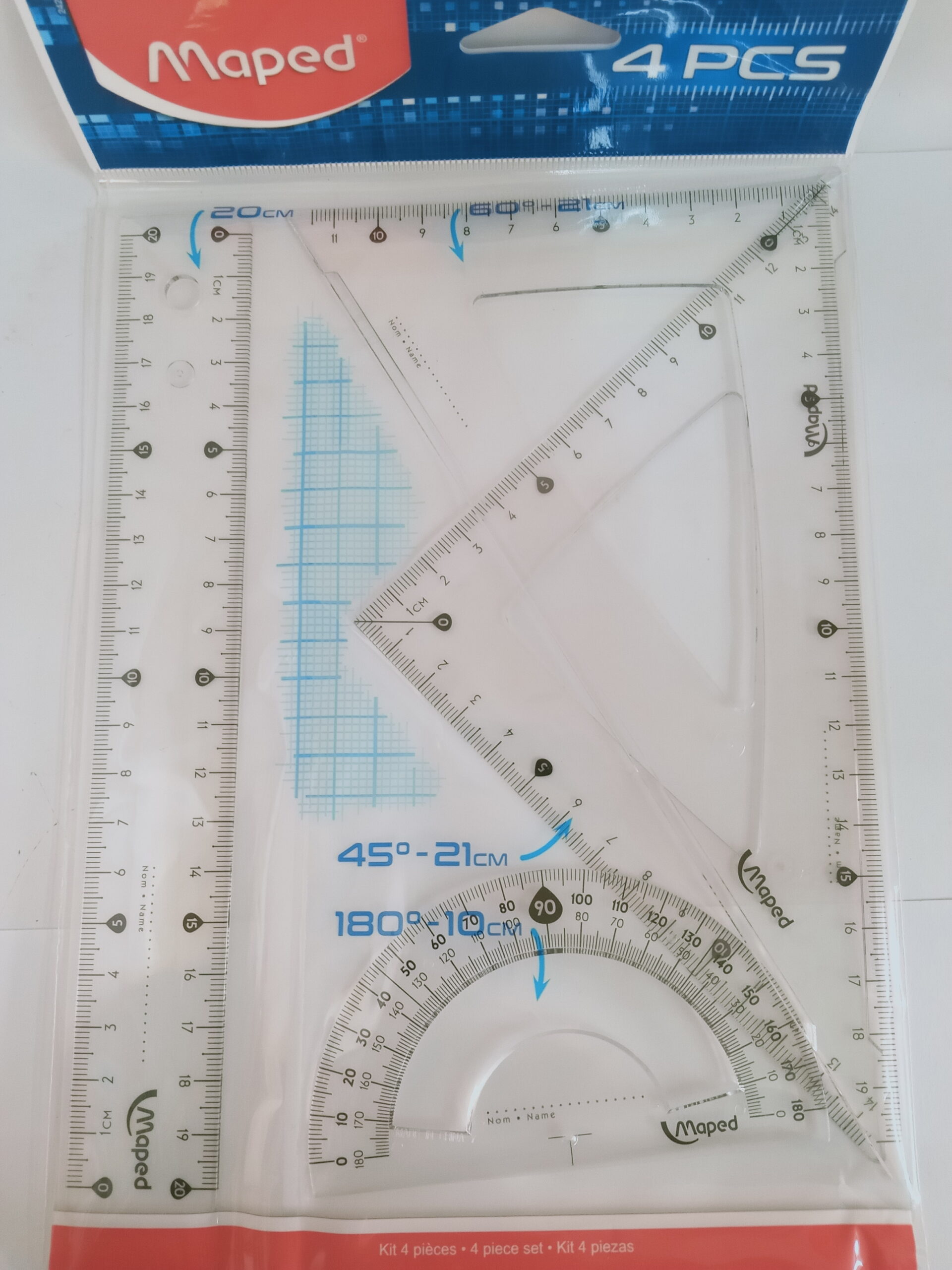 Kit de traçage 20 cm 4 Pièces Maped