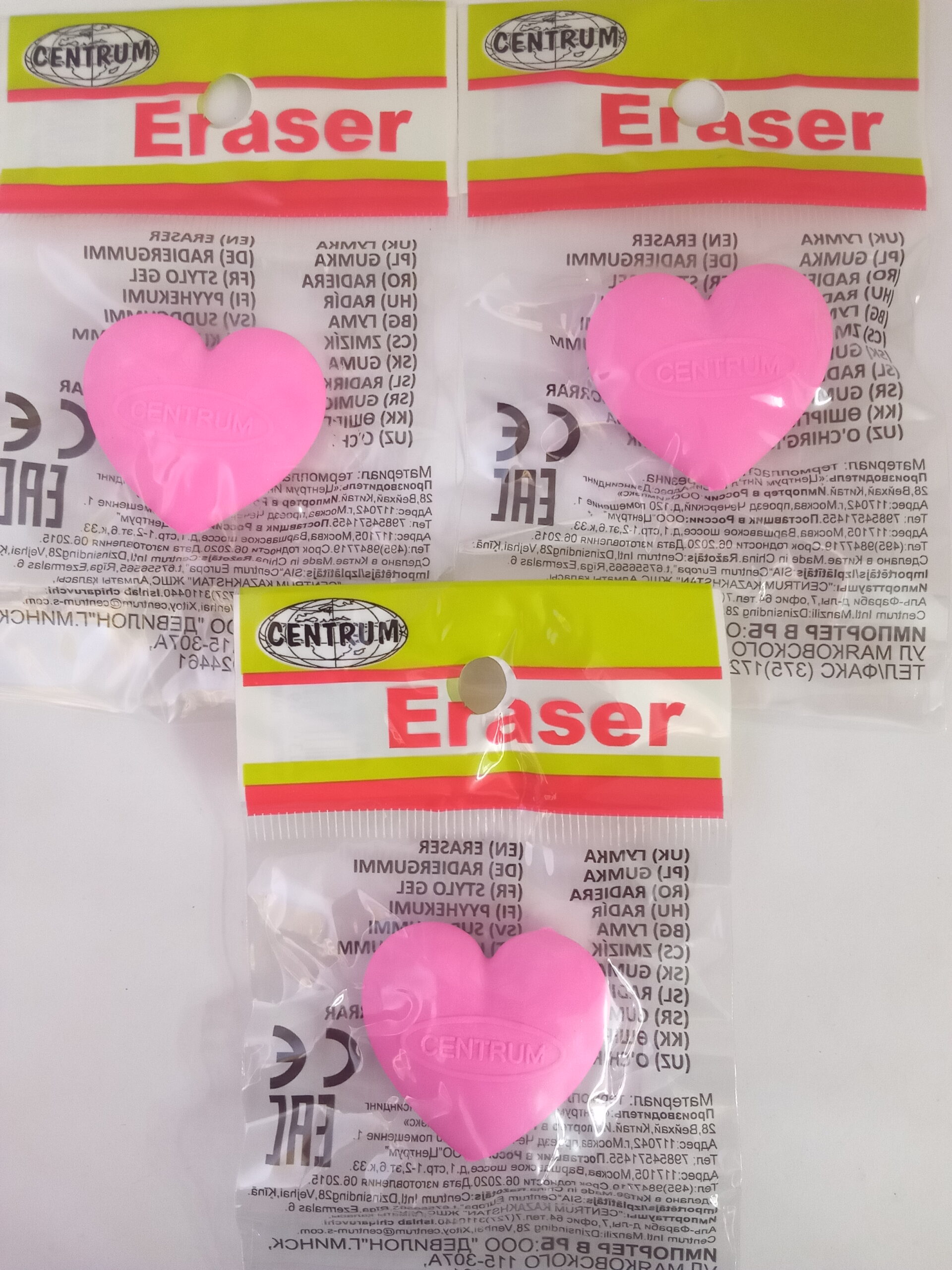 gomme forme de cœur CENTRUM