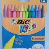 Boite de 12 crayons cire Bic Kids Plastidecor