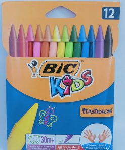 Boite de 12 crayons cire Bic Kids Plastidecor - BIC