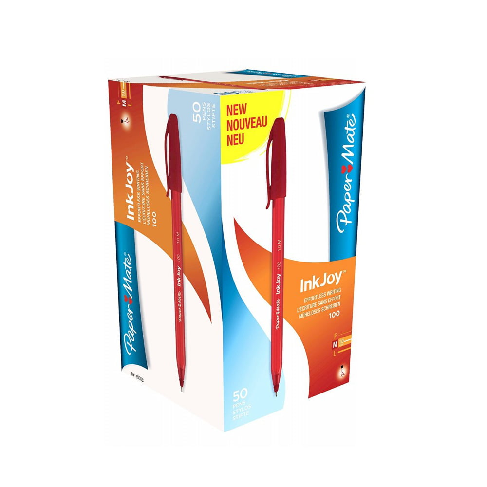 Boite de 50 Stylos Paper Mate Inkjoy ROUGE